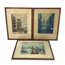 Vintage Framed Prints x3 City