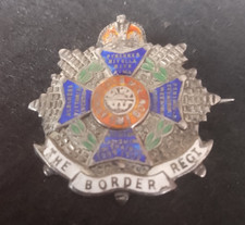 Border Regiment sweetheart brooch antique  Silver Enamel inc battle honours