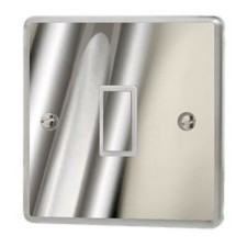 Chrome Silver Light Switch Sticker Vinyl / Skin Cover