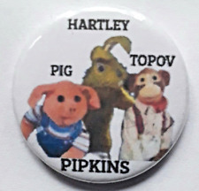 25mm Badge of Kids TV Show Pipkins With Hartley Hare Pig And Topov