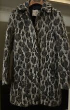 Zara Slightly Used Animal Print With Mohair Effect Finish Coat  Size S