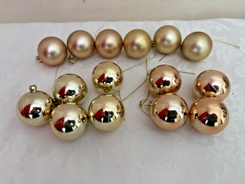 Gold matt glittery mini 3cm - 15,