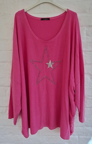 Oversized thin knit - oversized, pink