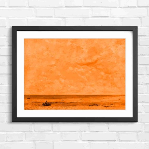 Seaside beach with figures and - beach,