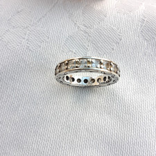 Pandora Silver Stamped ALE 925 Full Eternity Ring Size N Boxed