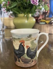 Allenway Of Bourne Fine Bone China Rooster Hen Cockerel Chicken Mug
