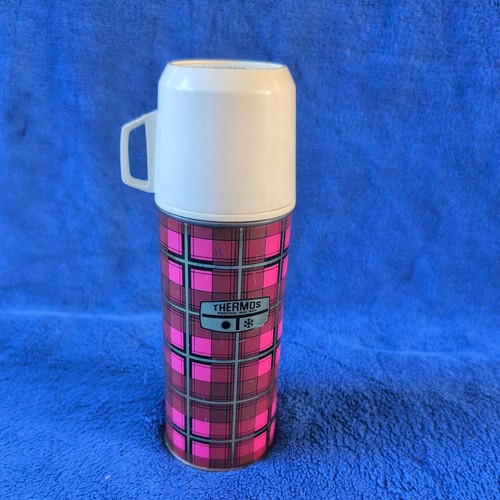 Vintage thermos tartan flask - thermos,
