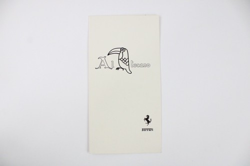 1965 ferrari menu card - 1965,