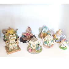 Vintage Miniature Mouse Teapot Collection - Whimsical Cottage House Collectibles