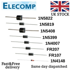1N5408 1N4148 1N4007 1N5819 Diode 1-100pcs +KITs available Free postage UK stock