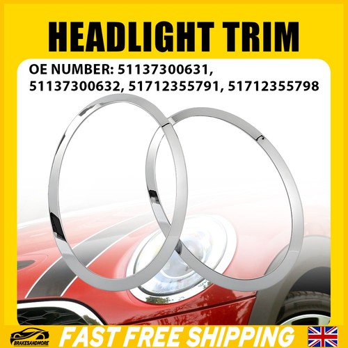 Pair chrome sliver - pair, headlight