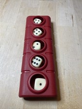 Vtg red yahtzee travel - red,