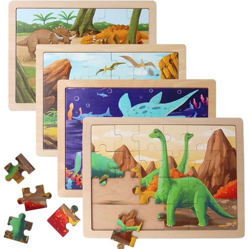 Set wooden puzzles for kids - 4,