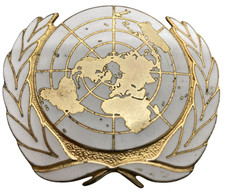 United Nation UN Beret Badge Metal Pin Hat Badge 'Blue Berets' Peace Keeping