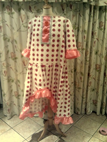 Panto dame red spotted - dame,