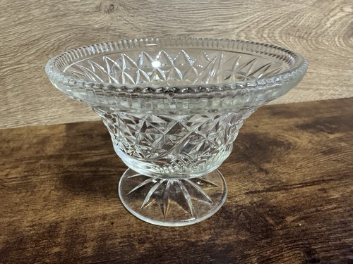 Vintage pressed glass pedestal - pressed,