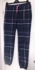 NEXT Ladies Pyjama Check Pants Size Medium Multicoloured with cuffed leg