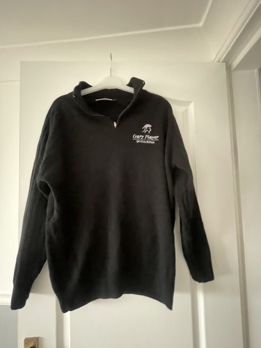 Black zip polo - neck,, golf