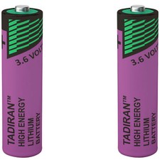2 x lithium battery aa3v6 - compatible with 1782078  garage door sensors