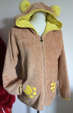 TUTU ANNA CUTE TEDDY BEAR EARS HOODED FLEECY ZIP UP TOP JAPAN M