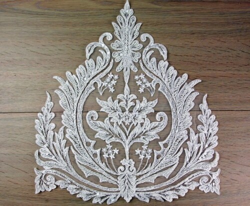 Beaded embroidered appliques - embroidered,