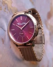 Thomas Sabo Womens Glam Spirit Burgundy& Rose Gold Tone Watch Please Read Info?