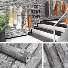 3D Stone Effect Wallpaper for Living Room.Wall Decor Realistic Slate Brick Decor