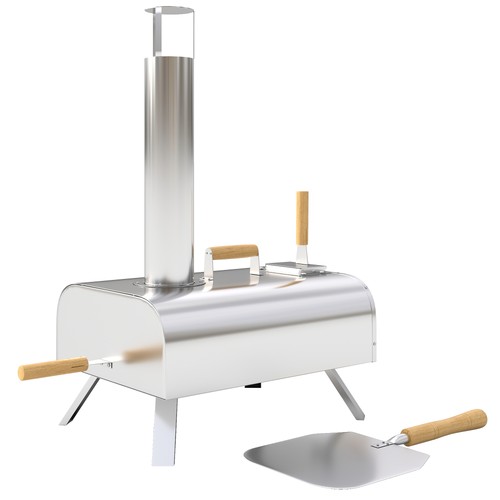 Outsunny portable pellet pizza - pellet,