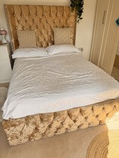 Beautiful Pale Gold Ottoman Bed Size Double, it’s just over a yr old. 