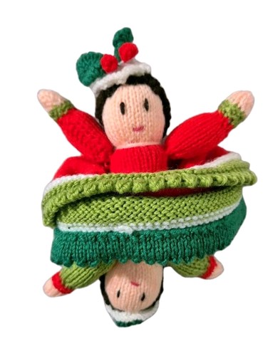 Doll knitted topsy - topsy, green