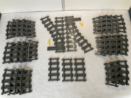 Lego plastic rail train - train, track
