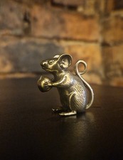 Brass Mouse Fire Place Log Burner Mouse Mice Gift 