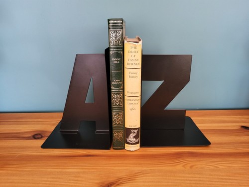 Black metal book ends - black, to