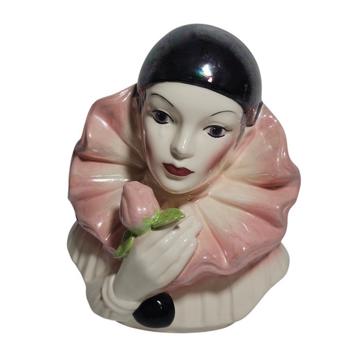 Vtg pierrot clown bust - pierrot,