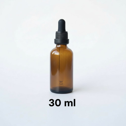 Amber glass dropper bottle - glass,