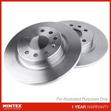 2x Brake Discs Pair Solid For