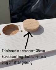 35mm Oak Plugs For Euro Hinge