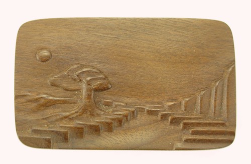 Exquisite carved walnut treen