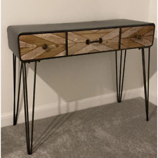 Industrial Rustic Metal Console Table Vintage Hallway Sideboard Hairpin Legs