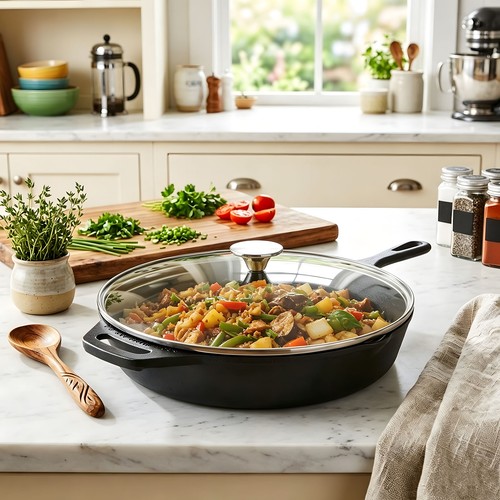 30cm cast iron skillet pan - cast, non