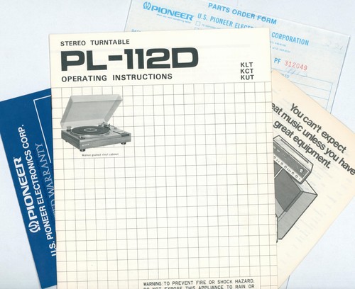 1977 pioneer 112d turntable - 1977,