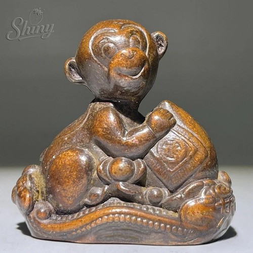 Antique bronze monkey statue - bronze,