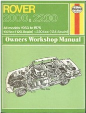 ROVER P6 2000 & 2200 SALOON (1963-75) OWNERS WORKSHOP MANUAL *HARDBACK*