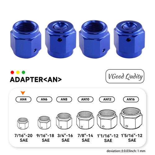4pcs aluminum adapter female - 4pcs,