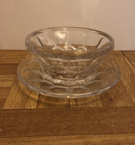 Vintage glass cup saucer - vintage,