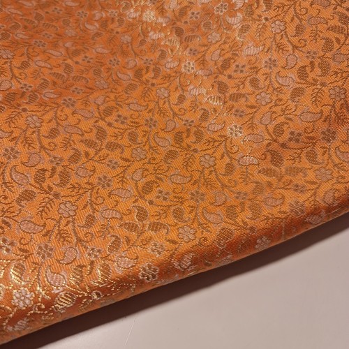 Floral paisley gold metallic - floral,