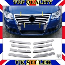 Chrome Front Grill 8 pcs S.STEEL For VW PASSAT B6 Saloon-Estate 2005 to 2011