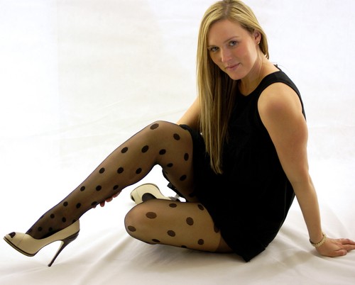 Black large spot pattern - black,