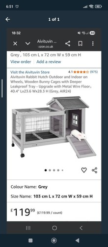 Brand new boxed rabbit hutch - brand,