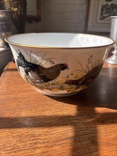 1981 Franklin Porcelain The Game Bird Bowl Basil Ede 4-7/8" x 9-7/8"